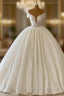 Elegant Modern V Neck Wedding Gown With Glitter Off The Shoulder