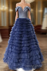 Elegant Off Shoulder Sequins Top Long Prom Dresses, Formal Evening Dresses, Off The Shoulder Ball Gown