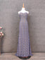 Elegant Purple Sweetheart Neck Split Lace Long Prom Dresses Evening Dresses