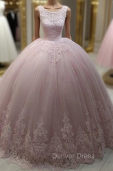 Elegant Quinceanera Dresses Tulle Ball Gown Appliques