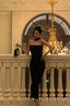Elegant Sheath Strapless Black Prom Dresses Birthday Outfits Prom Gowns