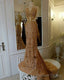 Elegant Tulle Lace Mermaid Wedding Dress Trailing Prom Dress