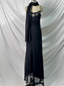 Elegant Vintage Black Mermaid Thin Strap Embroidered Chiffon Long Prom Dresses Evening Dresses