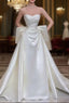Elegant White Wedding Dresses With Train Mermaid Bridal Gown