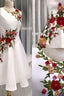 Embroidery ,Flowered,A-Line, Homecoming Dress, Short Prom Dress,Prom Dresses