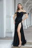 High Slit Mermaid Off The Shoulder Prom Dresses