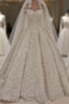 Expensive Lace Appliques Long Sleevess Ball Gowns Wedding Dresses