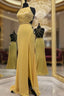 Exquisite Jewel Sleeveless Beading Prom Gown Chic Front Slit Long Prom Gowns
