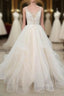 Eye catching Appliques Tulle A Line Wedding Dresses