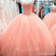 sweetheart beaded quinceanera Dresses tulle puffy prom ball Prom wedding Gown for 15 16 years