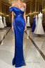 Fabulous Long Sweetheart Split Mermaid Evening Prom Dresses With Beading