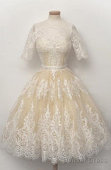 Fabulous Scalloped-Edge Homecoming Dress With Lace Pearls