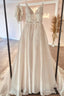 Fabulous V Neck Spaghetti Straps Sleeveless Long Lace Wedding Dresses Online