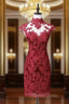 Fashion High Neck Cap Sleeves Mother Of the Dresses For Wedding Prom