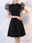 Fashion Little Black Homecoming Dress With Multi Straps
