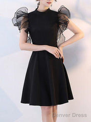 Fashion Little Black Homecoming Dress With Multi Straps