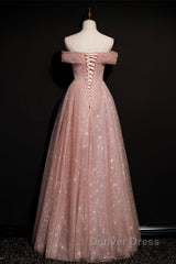 Cute tulle long A line prom Dresses evening Dresses