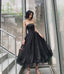 Black tulle short prom Dress cute homecoming Dresses