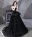Black tulle long ball Gowns Dress black Prom Dresses