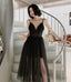 Black tulle short prom Dress homecoming Dresses