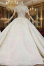 Find The Perfect Light Champagne Tulle Short Sleeve Backless Appliques Beading Wedding Dresses