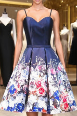 Floral Party Short Homecoming Dresses