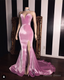 2026 Sweetheart Peach Split Mermaid Satin Prom Dresses, Prom Outfits