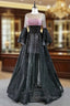 For You Next Prom Dance Black Ball Gowns Tulle Long Sleeve Beading Prom Dresses