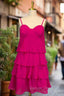 Fuchsia Homecoming Dress Sweetheart A Line Spaghetti Straps Mini Cocktail Prom Dresses for Teens