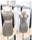 wo piece homecoming Dress beaded homecoming Dress sheath homecoming Dress open back homecoming Dresses