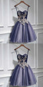 Cute tulle lace sweetheart neck short Prom Dresses