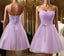 Youthful Lavender Homecoming Dresses, Sweetheart Short Prom Party Dresses, Ruched With Sash Bridesmaid Dresses