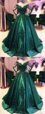 Dark Green Ball Gowns Emerald Green Prom Dress, Ball Gowns Wedding Dresses