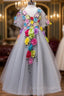 Girls Dress Princess Dresses Girls skirt sleeve grey Autumn Wedding