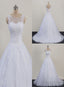 Glam White Tulle Puffy Ball Gowns Prom Dresses, Sweetheart 16 Gowns
