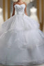 Glamorous Ball Gown Sweetheart Organza Wedding Dresses With Lace