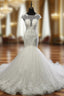 Glamorous Wedding Dress Mermaid Wedding Dresses Appliques Scoop Neck