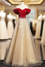 Gold Sequins Off the Shoulder Crystal Prom Dresses