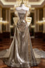 Gold Sequins Strapless Pleats Prom Dresses With Bow