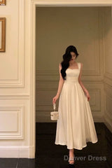 Gorgeous A Line Sleeveless White Date Night Dress Prom Dresses Birthday Outfits