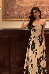 Gorgeous A Line Spaghetti Straps Black Date Night Dress Prom Dresses Birthday Outfit