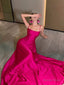 Gorgeous A Line Spaghetti Straps Hot Pink Long Prom Dress Birthday Outfits
