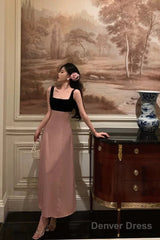 Gorgeous A Line Straps Pink Sleeveless Date Night Dress Prom Dresses Birthday Outfits