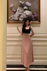 Gorgeous A Line Straps Pink Sleeveless Date Night Dress Prom Dresses Birthday Outfits