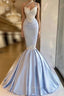 Gorgeous Halter Mermaid Prom Dresses Long With Lace Appliques