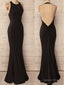 Gorgeous Mermaid Halter Sleeveless Floor Length Spandex Prom Dresses