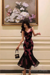 Gorgeous Mermaid Spaghetti Straps Pink Date Night Dress Long Prom Dresses Birthday Outfits