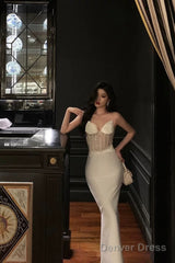 Gorgeous Mermaid Sweetheart Date Night Dress White Prom Dresses Party Dress Birthday Outfits