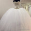 Gorgeous Pearl And Crystal Beaded Organza Ball Gowns Wedding Dresses