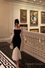 Gorgeous Sheath Spaghetti Straps Black Date Night Prom Dress Birthday Outfits